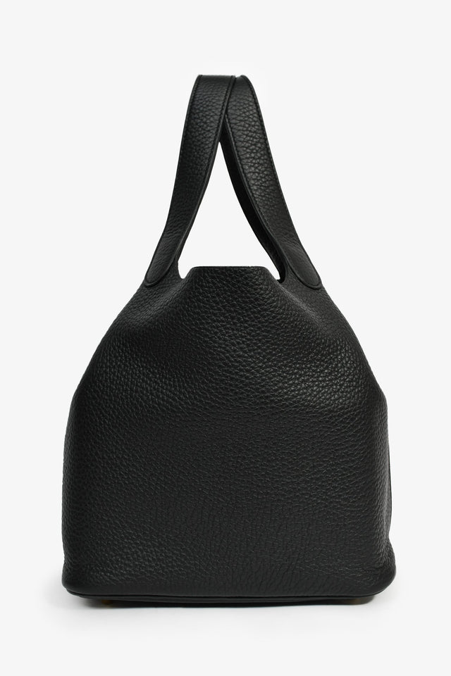 Hermes 2021 Black Clemence Leather Picotin 22