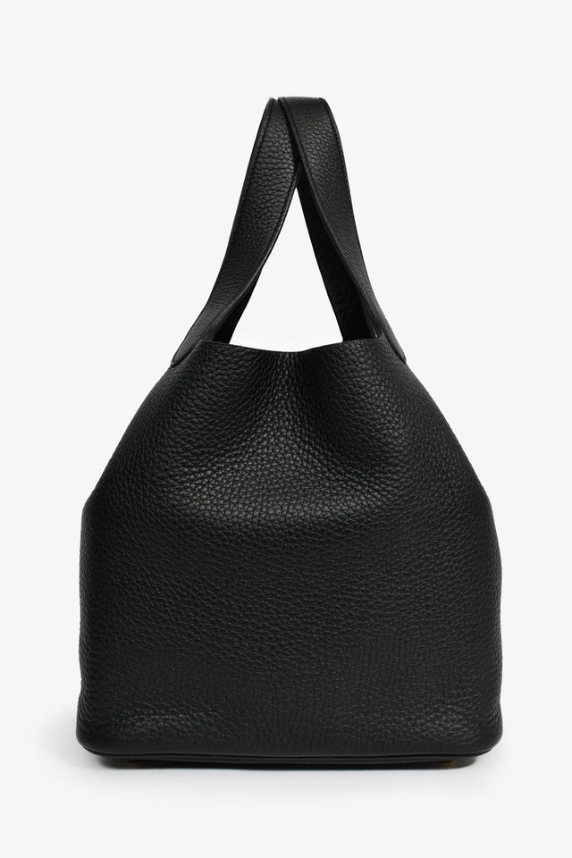 Hermes 2021 Black Clemence Leather Picotin 22