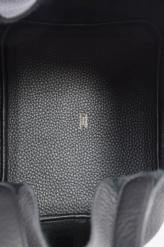 Hermes 2021 Black Clemence Leather Picotin 22