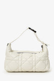 Christian Dior 2022 White Calfskin Macrocannage Medium Diortravel Nomad Pouch