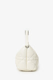 Christian Dior 2022 White Calfskin Macrocannage Medium Diortravel Nomad Pouch