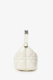 Christian Dior 2022 White Calfskin Macrocannage Medium Diortravel Nomad Pouch