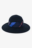 Hermes Navy Silk Scarf Embellished Hat Size 58