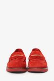 Louis Vuitton Red Suede Penny Loafer Size 36.5