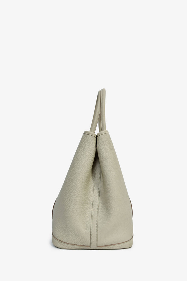 Hermes 2020 Pearl Grey Leather Garden Party 36