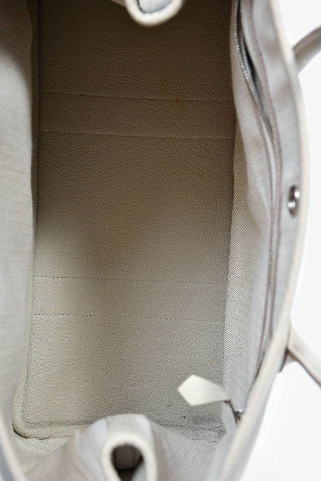 Hermes 2020 Pearl Grey Leather Garden Party 36