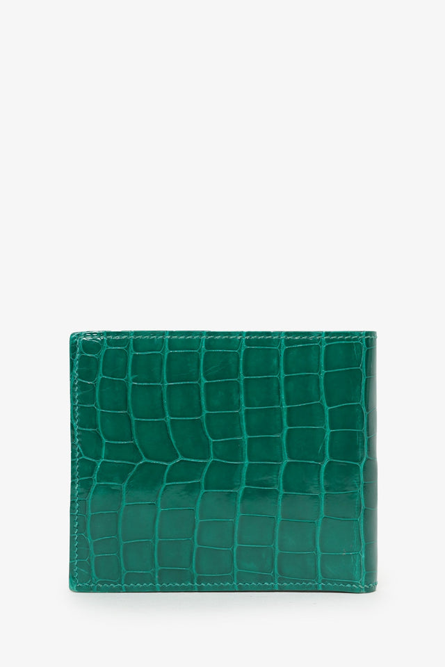 Hermes 2019 Green Alligator MC2 Copernic Bifold Wallet