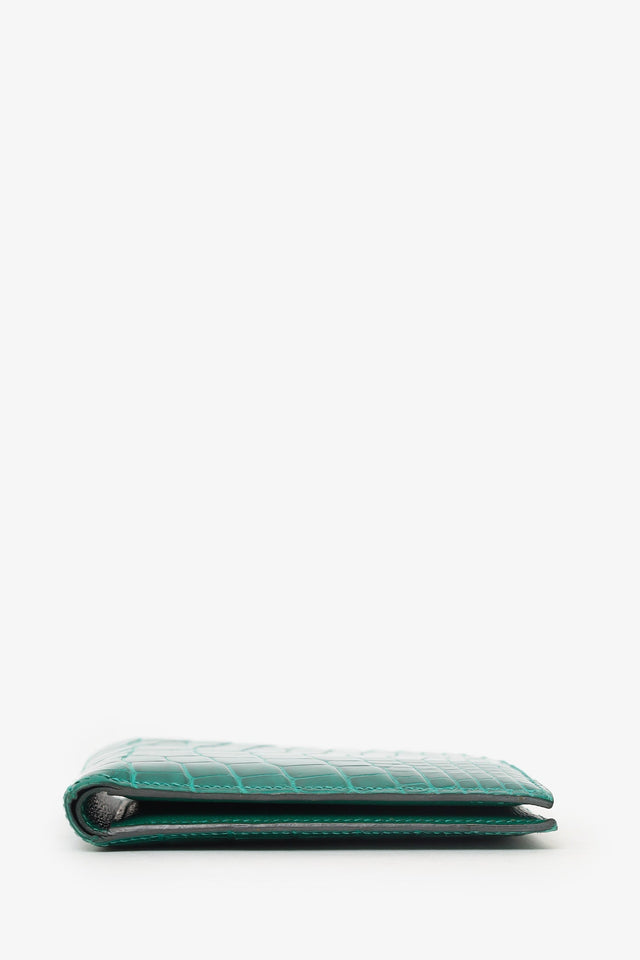 Hermes 2019 Green Alligator MC2 Copernic Bifold Wallet