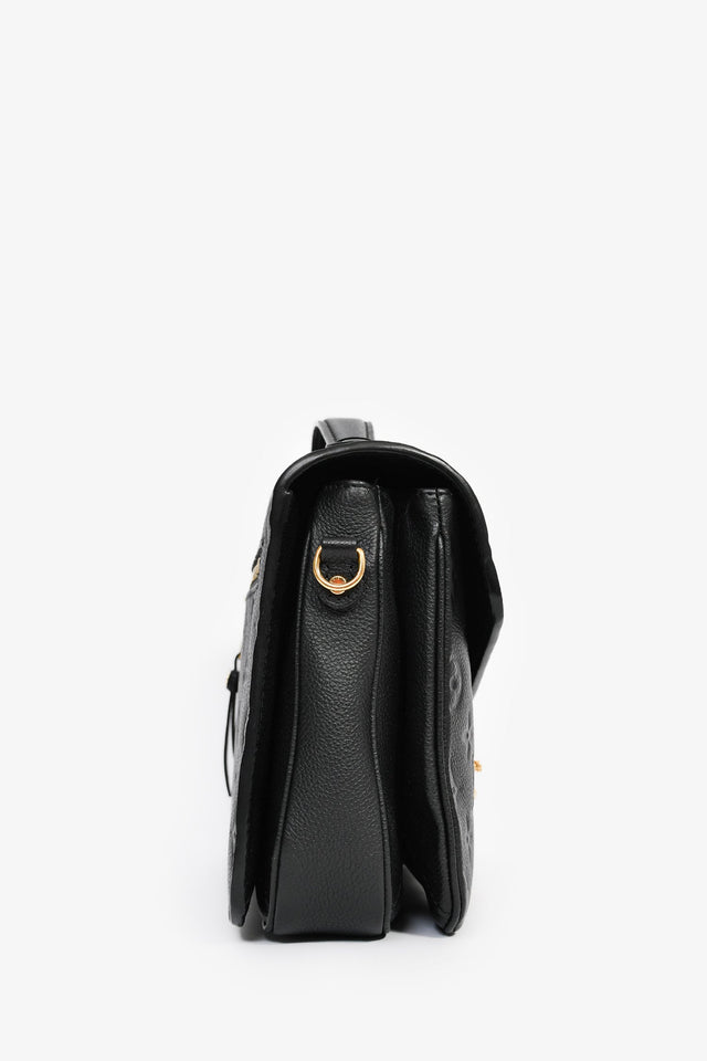 Louis Vuitton Black Monogram Leather Pochette Metis Handbag