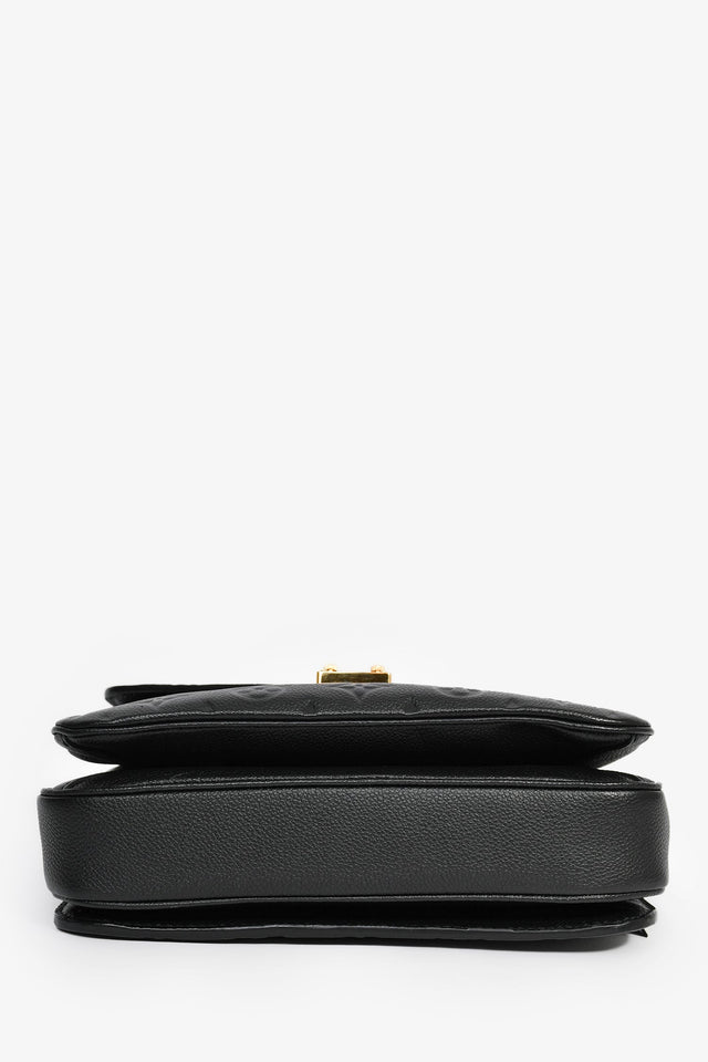 Louis Vuitton Black Monogram Leather Pochette Metis Handbag