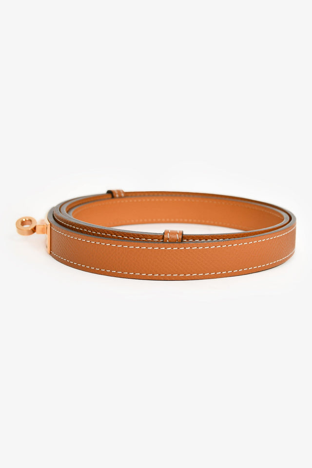 Hermes 2016 Gold Epsom Leather Kelly 18 Belt