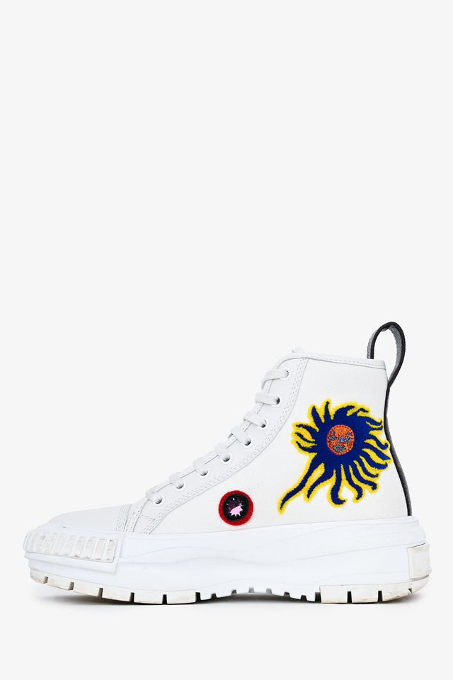 Louis Vuitton x Yayoi Kusama White/Multicolour 'Squad' Sneakers Size 36.5