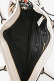 Prada White Leather 'Bonnie' Medium Shoulder Bag with Strap