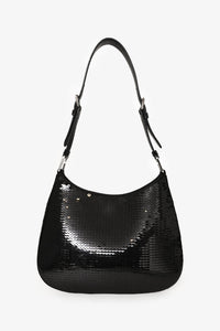 Prada Black/White Sequin 'Cleo' Small Shoulder Bag