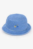 Hermes Blue Les Cabanes Bucket Hat Size 52