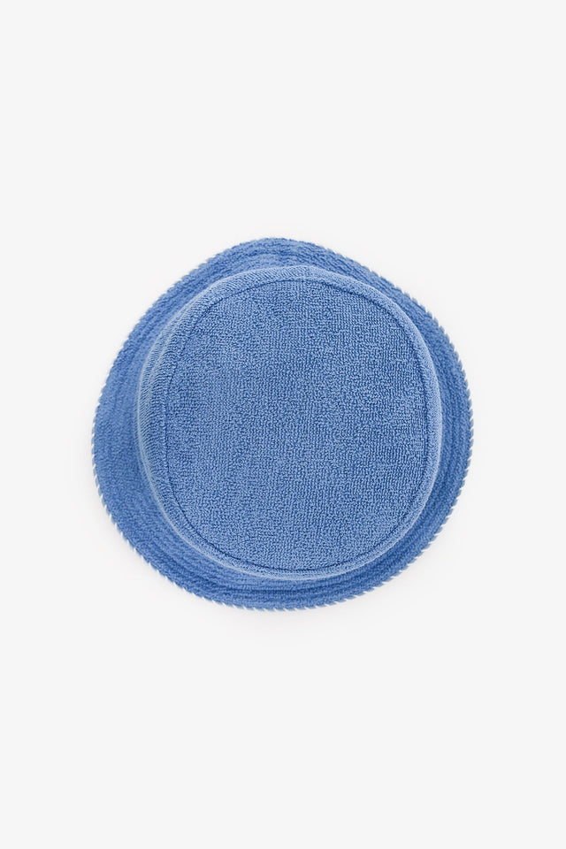 Hermes Blue Les Cabanes Bucket Hat Size 52