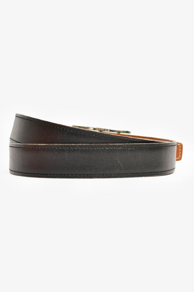 Hermes Brown Taurillon Clemence Leather Belt Size 90 Mens