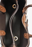 Prada Brown Suede/Leather Buckle Bag With Strap