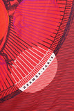 Hermes Red Silk Suite et Poursuite Scarf Size 140cm