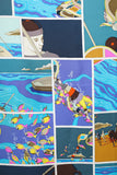 Hermes Blue/Multicolour Silk Soie Libre Scarf 90cm