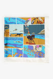 Hermes Blue/Multicolour Silk Soie Libre Scarf 90cm