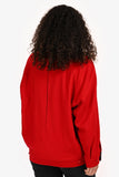 Burberrys Red Wool Collared Zippered Jacket Size 10