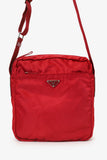 Prada Red Nylon Crossbody Messenger Bag