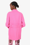 Prada Pink Wool Button Down Coat Size 40