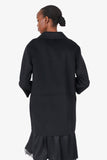 Prada Black Wool Single Breasted Coat Size 40
