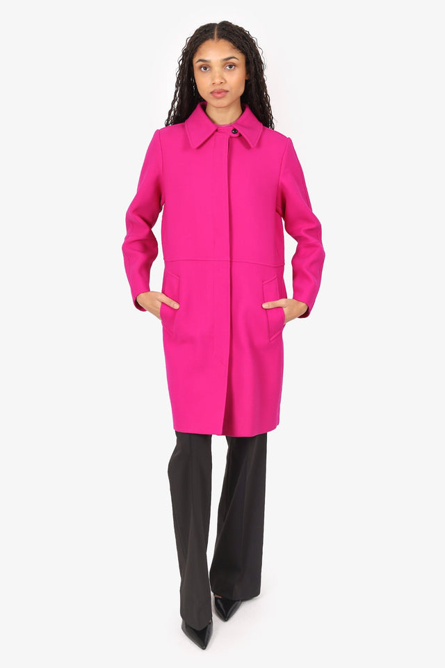 Louis Vuitton Pink Wool Coat Size 40
