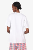 Burberry White/Pink Coordinates Text T-Shirt size XS