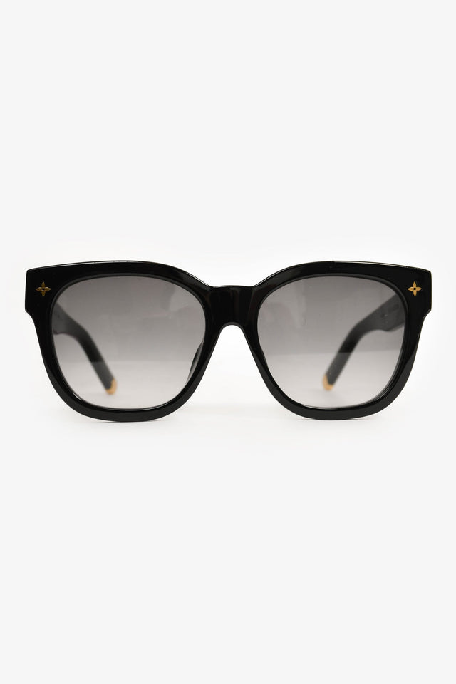 Louis Vuitton Black Acrylic Rectangular Logo Sunglasses