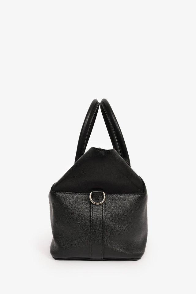 Hermes Black Leather Tool Box 26 Top Handle With Strap