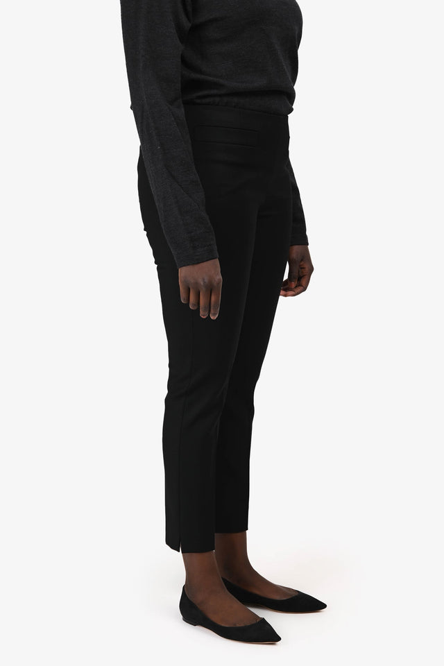 Prada Black Fitted Pleated Pants Size 44