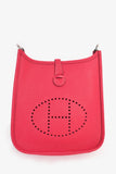 Hermes 2021 Pink Leather Evelyn TPM Crossbody PHW