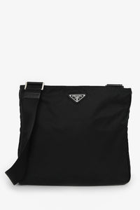 Prada Black Nylon Messenger Bag