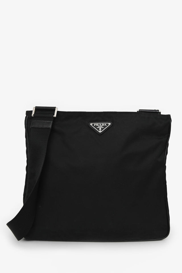 Prada Black Nylon Messenger Bag