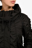 Burberry Sport Black Nylon Midi Zip Jacket Size XS