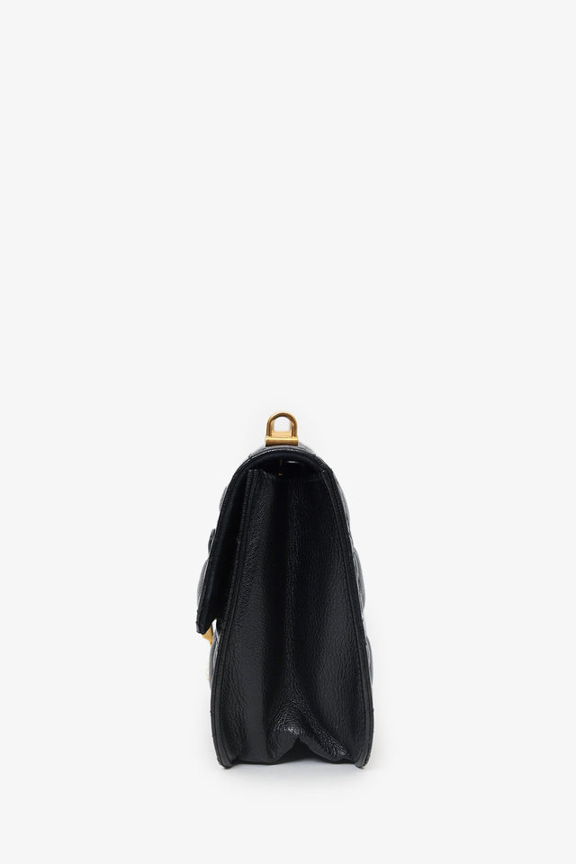 Christian Dior 2018 Black Lambskin Cannage Dioraddict Flap Bag