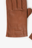 Hermes Brown Lambskin Bastille Gloves Size 7