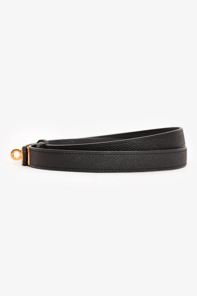 Hermes 2016 Black Epsom Leather Kelly 18 Belt
