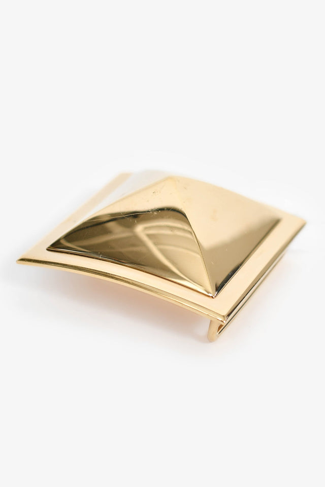 Hermes Gold Tone 'Pyramid' Belt Buckle
