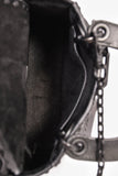 Christian Dior 2018 Black Embellished Cannage Mini Lady Dior Top Handle with Chain Strap