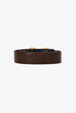 Hermes Brown/Black Reversible Gold H Belt Size 70