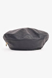 Hermes Navy Leather Beret Size 58