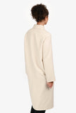 Hermes White Cashmere Long Collared Coat Size 34