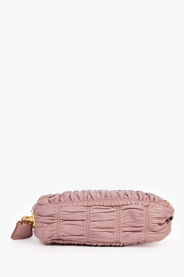 Prada Mauve Nappa Gaufre Leather Crossbody Bag