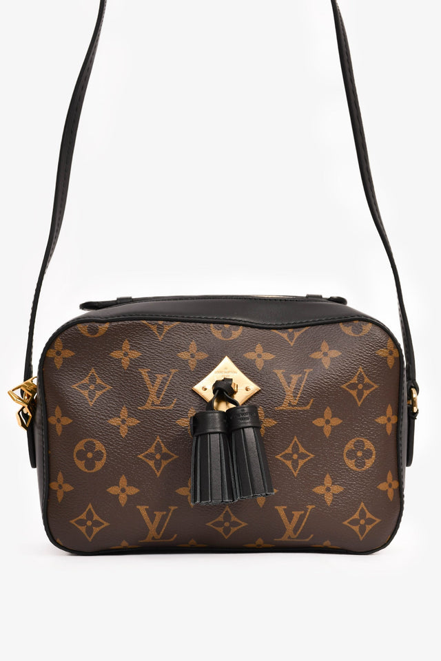 Louis Vuitton Monogram Leather Trimmed Tassel 'Saintonge' Camera Crossbody Bag