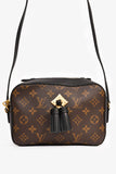 Louis Vuitton Monogram Leather Trimmed Tassel 'Saintonge' Camera Crossbody Bag