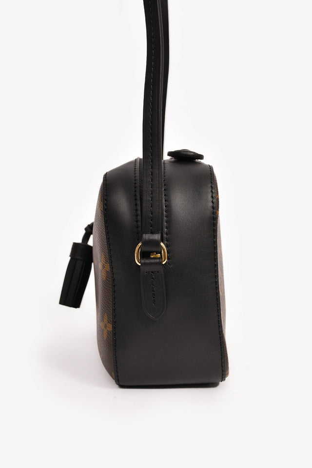 Louis Vuitton Monogram Leather Trimmed Tassel 'Saintonge' Camera Crossbody Bag
